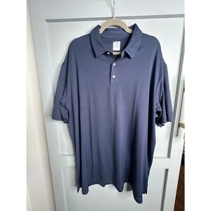 Callaway Opti-Dri Mens XXL Polo Shirt Navy Blue Geometric Diamond Golf Top